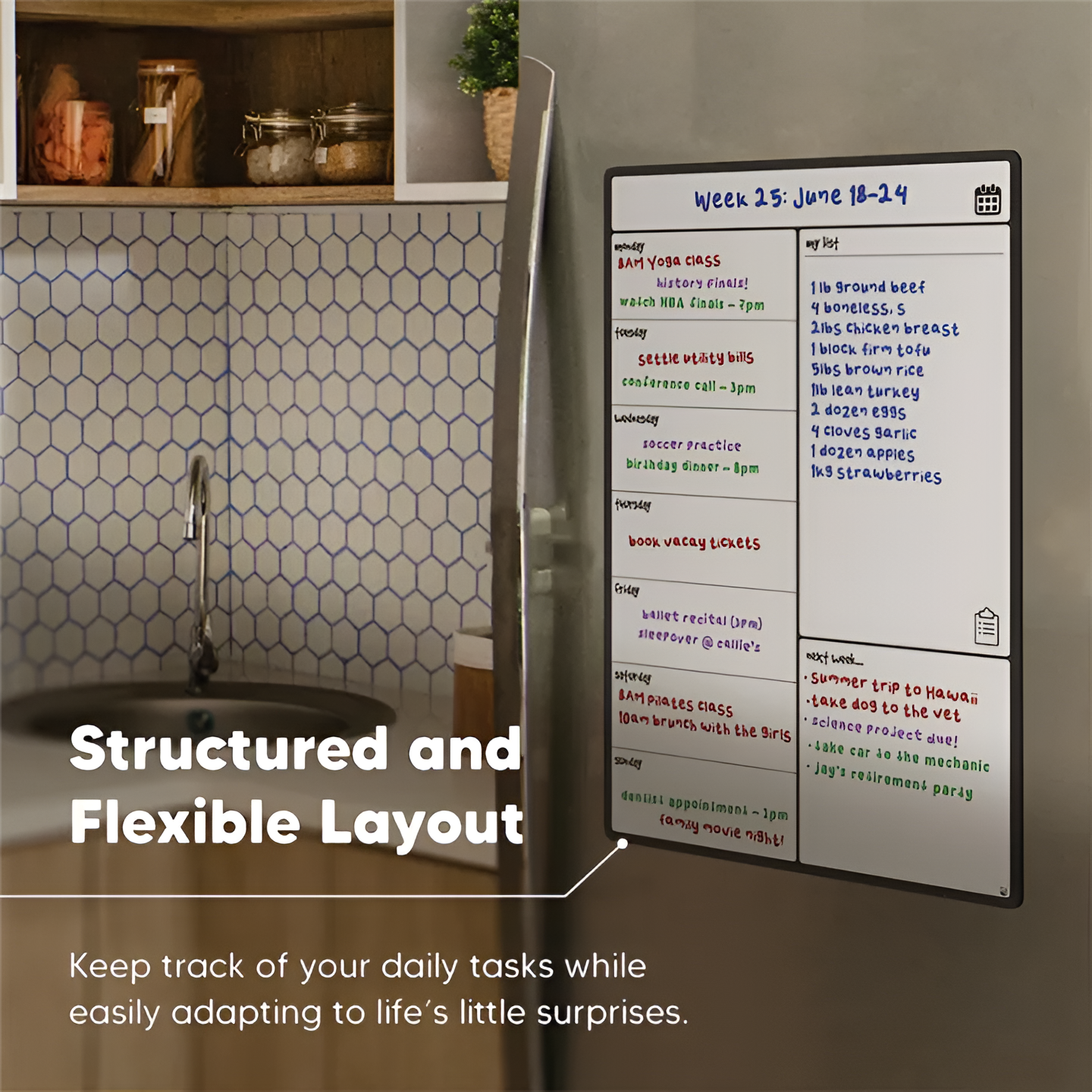 Magnetic Whiteboard Planner – Organize Your Week Efficiently