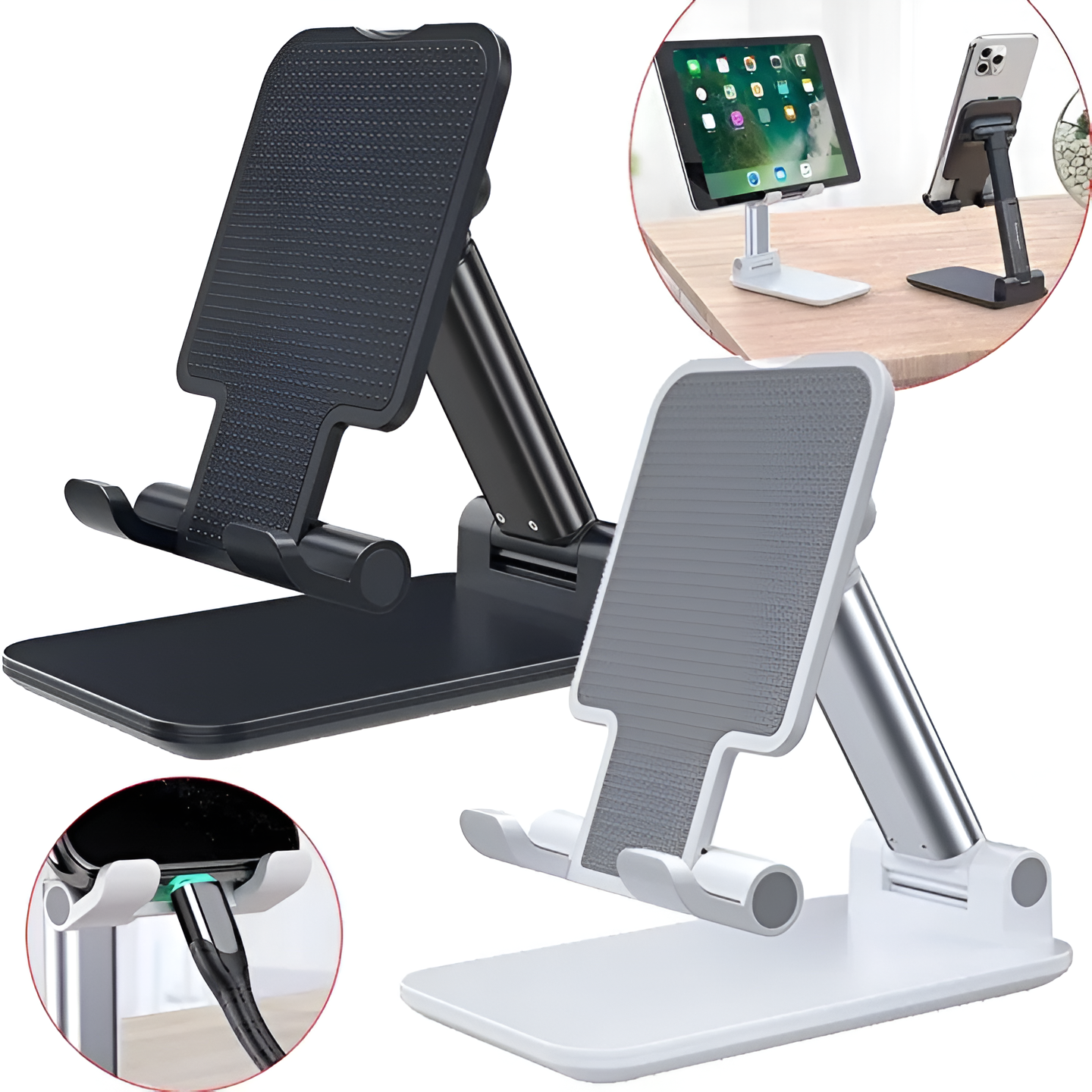 Adjustable Aluminum Phone Stand – Hands-Free Use at Your Desk