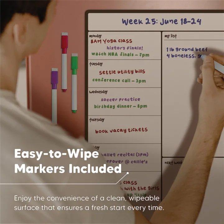 Magnetic Whiteboard Planner – Organize Your Week Efficiently